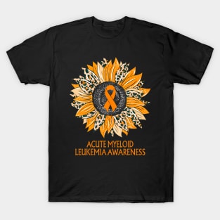 Leopard Acute Myeloid Leukemia Awareness T-Shirt